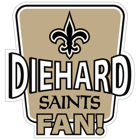 New Orleans Saints Die-Hard Fan Auto Decal