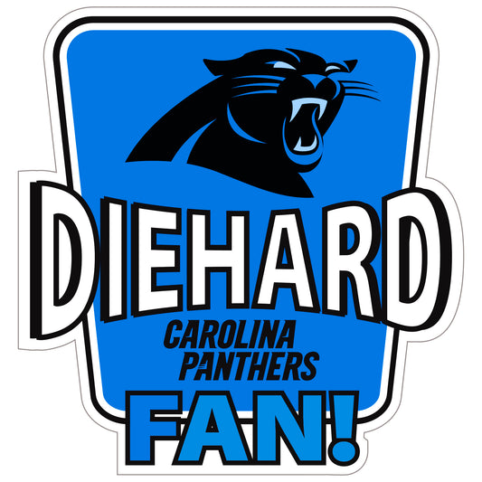 Carolina Panthers Die-Hard Fan Auto Decal