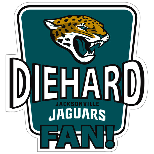 Jacksonville Jaguars Die-Hard Fan Auto Decal