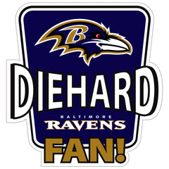 Baltimore Ravens Die-Hard Fan Auto Decal