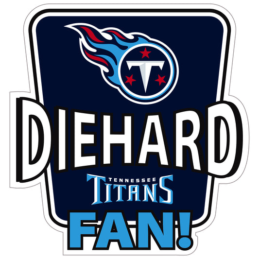 Calcomanía para auto de fanático incondicional de los Tennessee Titans