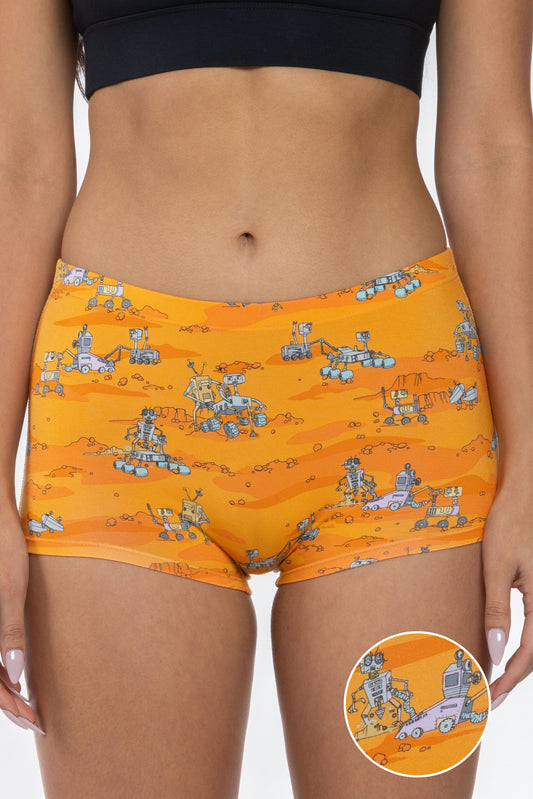 The Bend Rover | Space Robots Modal Boyshort Underwear