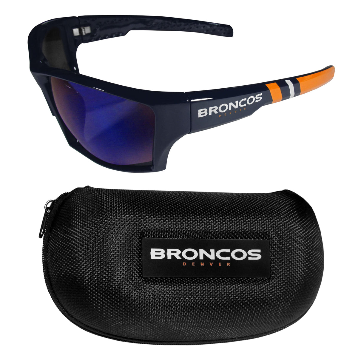 Denver Broncos Edge Wrap Sunglass and Case Set - Denver Broncos