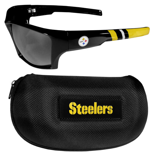 Pittsburgh Steelers Edge Wrap Sunglass and Case Set