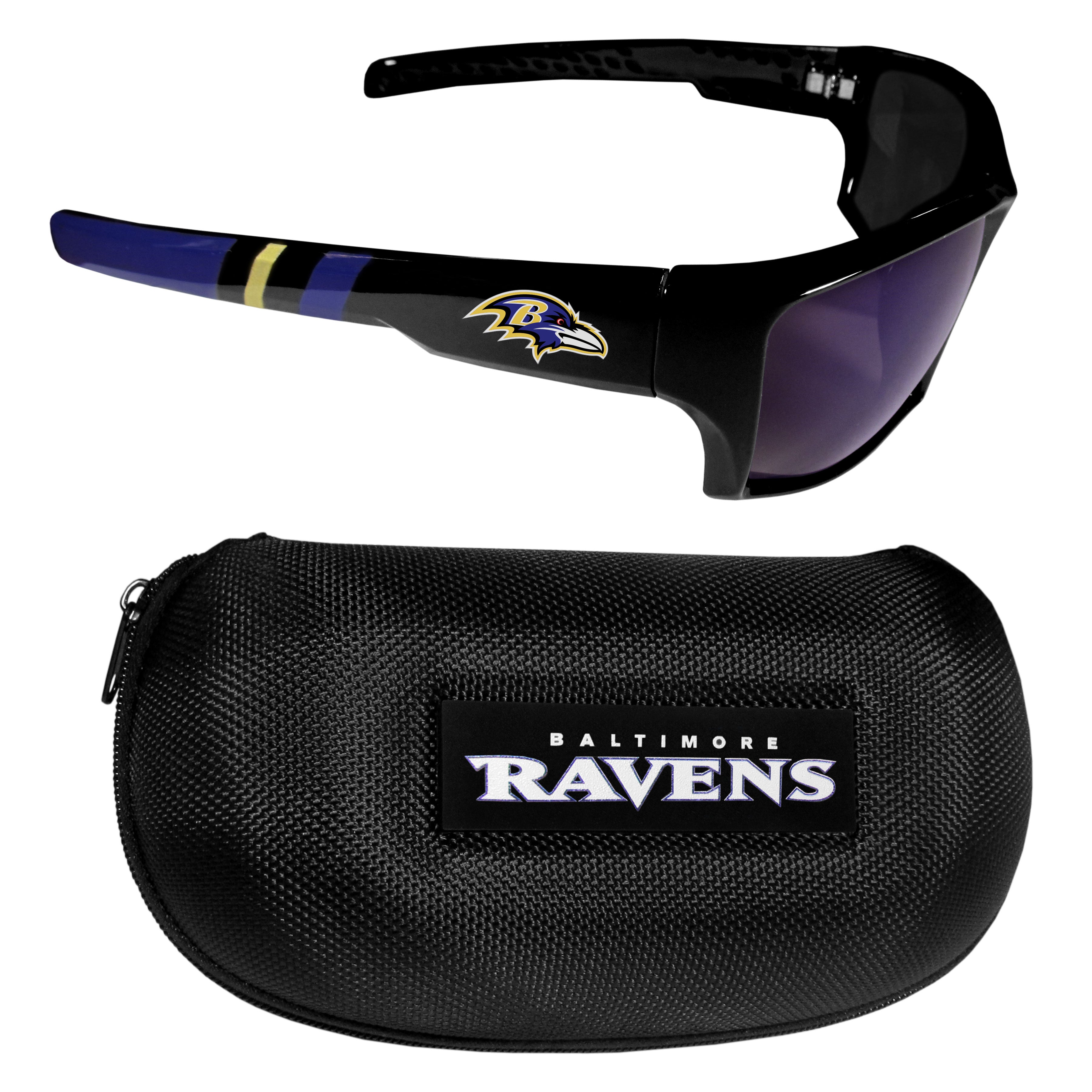 Baltimore Ravens Edge Wrap Sunglass and Case Set