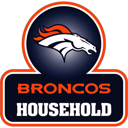 Denver Broncos Household Auto Decal