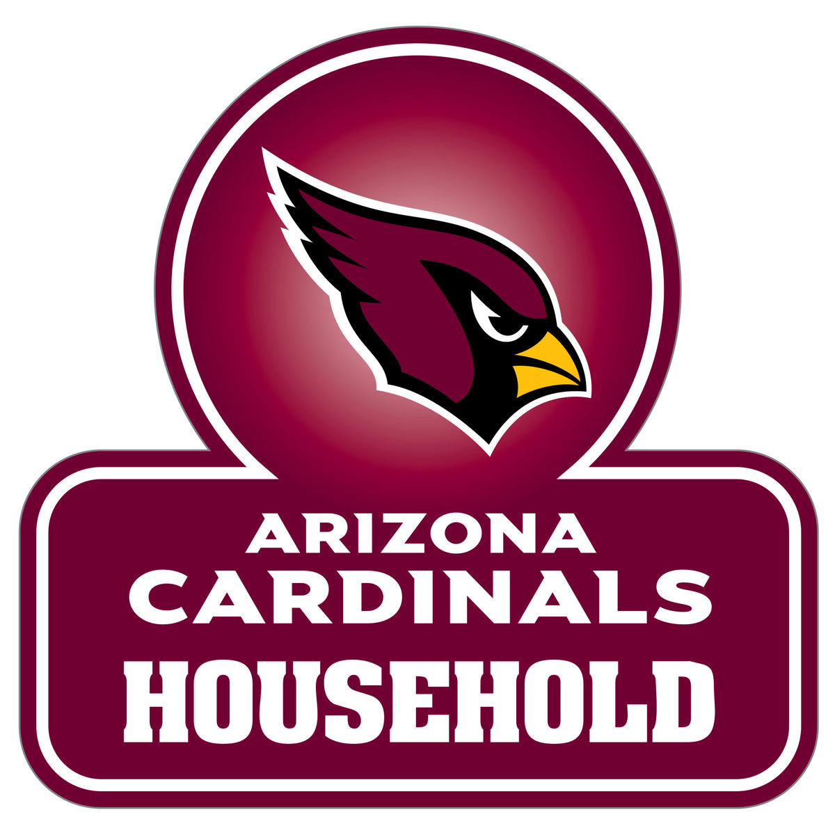 Calcomanía para auto con el logo de los Cardenales de Arizona