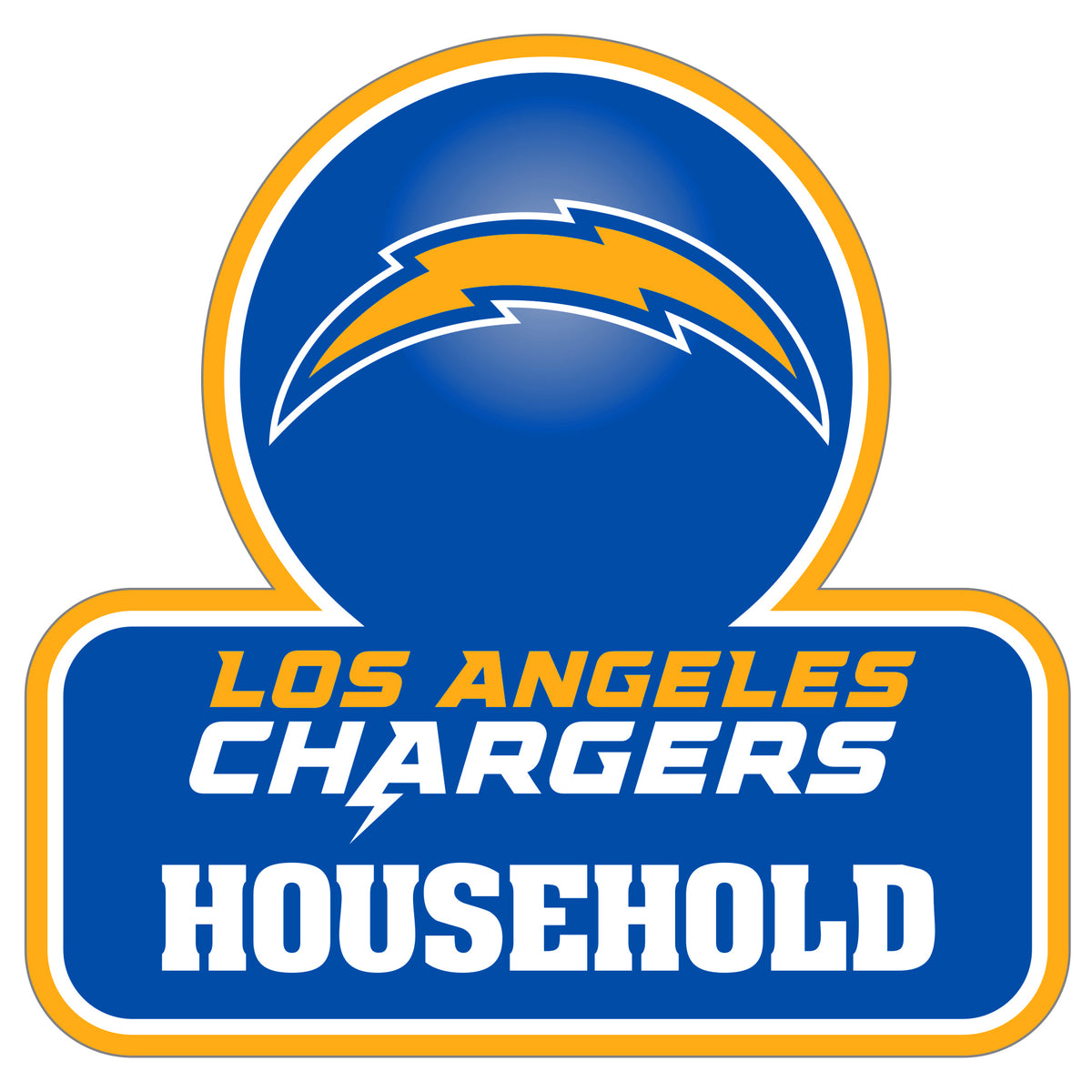 Calcomanía para el hogar de Los Angeles Chargers