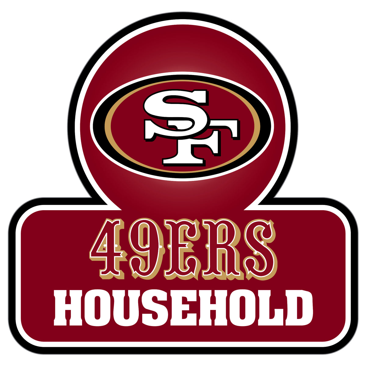 Calcomanía para el hogar de los San Francisco 49ers