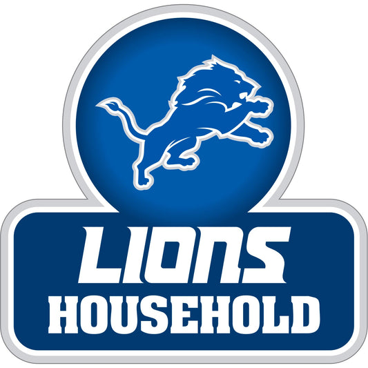 Detroit Lions Household Auto Decal