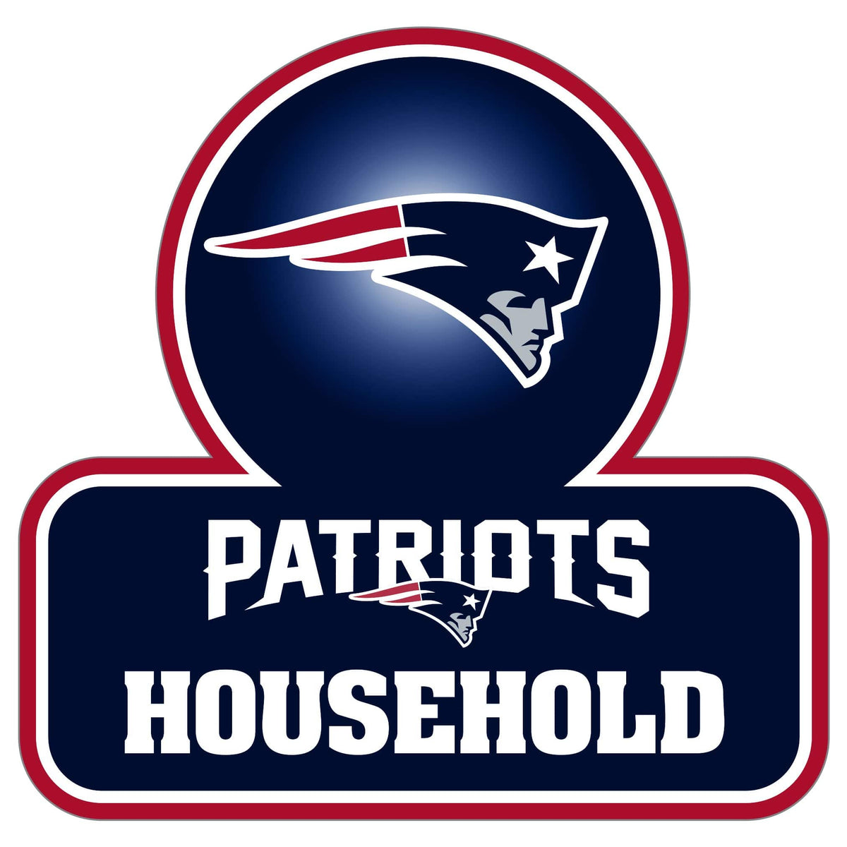 New England Patriots Household Auto Decal