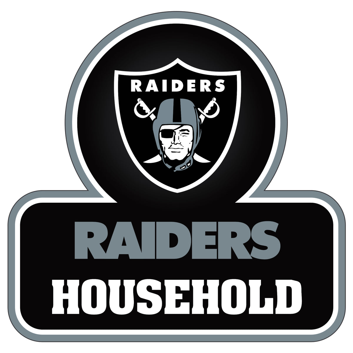 Calcomanía para el hogar de los Raiders de Las Vegas