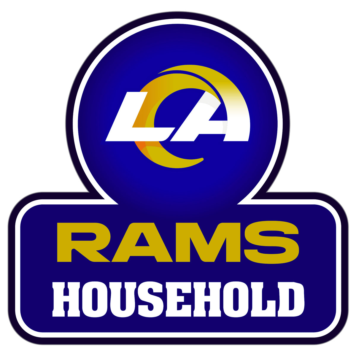 Los Angeles Rams Household Auto Decal