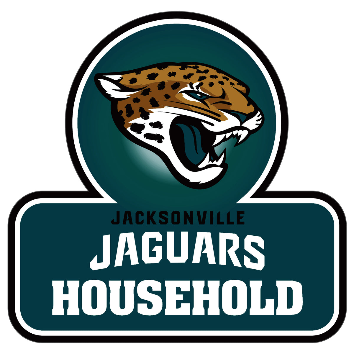 Calcomanía para el hogar de los Jacksonville Jaguars