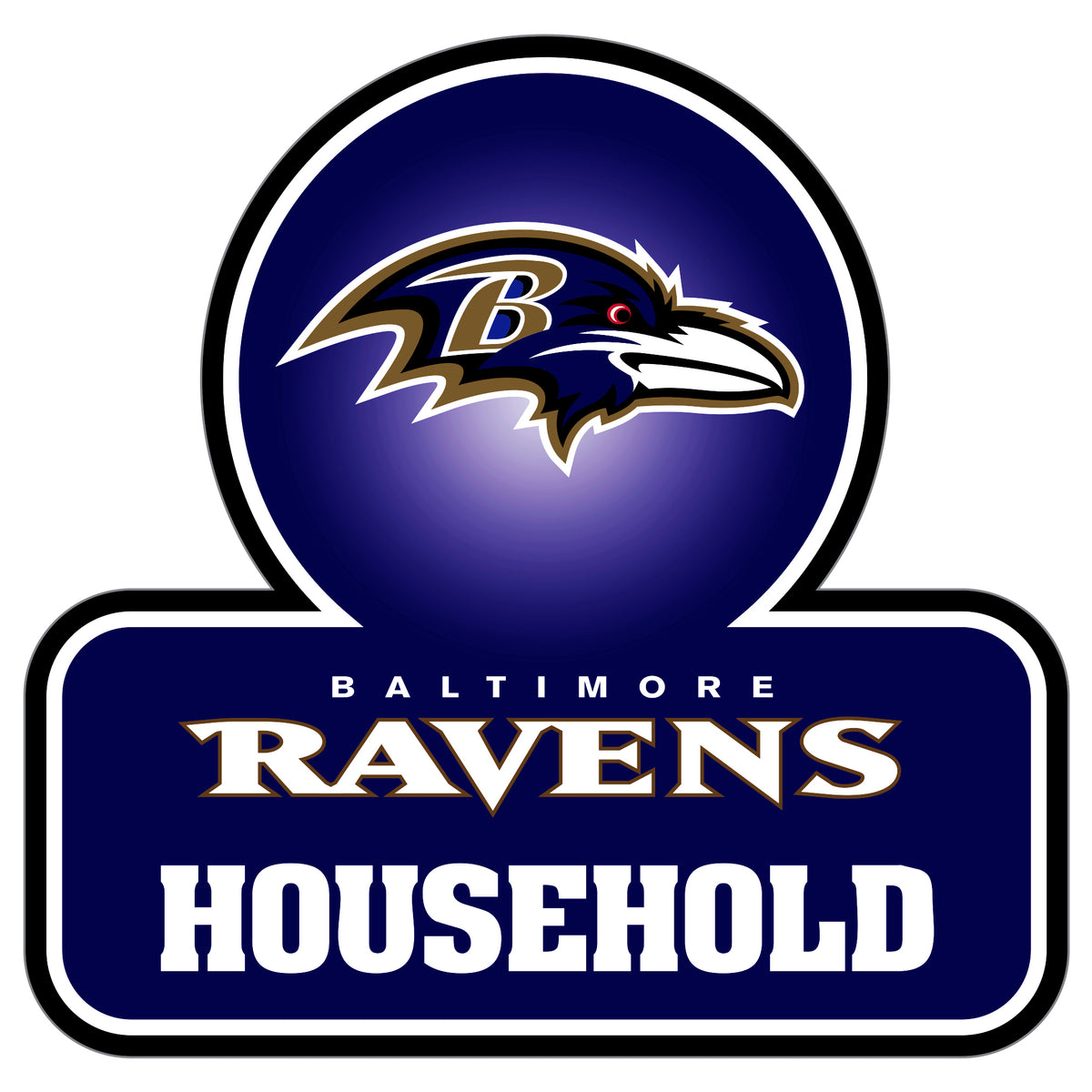 Baltimore Ravens Household Auto Decal