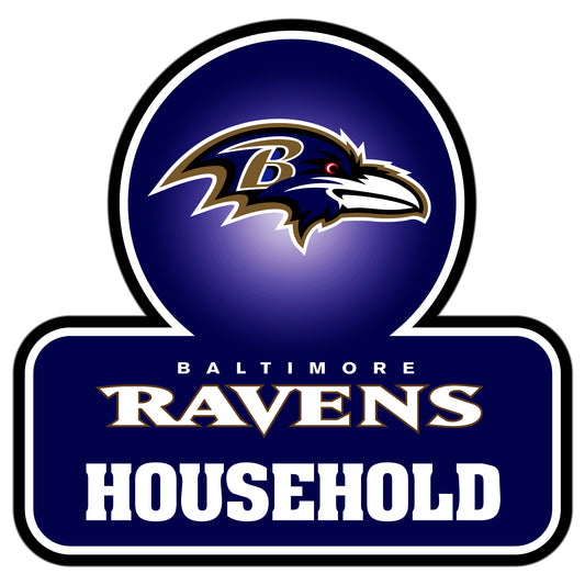 Baltimore Ravens Household Auto Decal - Baltimore Ravens