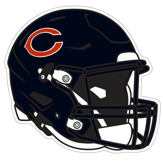 Calcomanía para auto con casco de los Chicago Bears