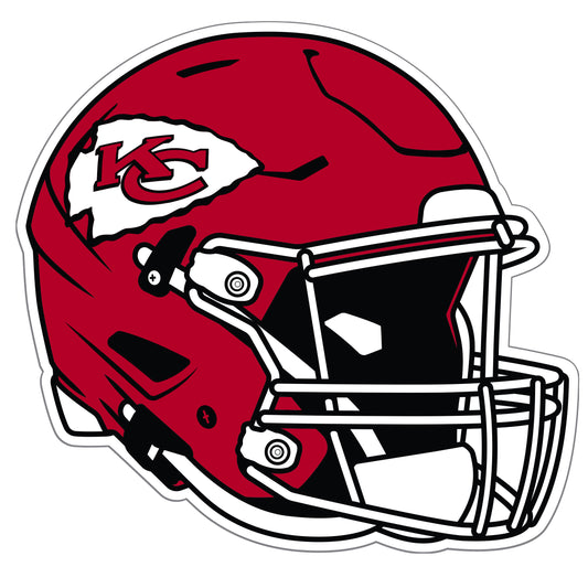 Calcomanía para auto con casco de los Kansas City Chiefs