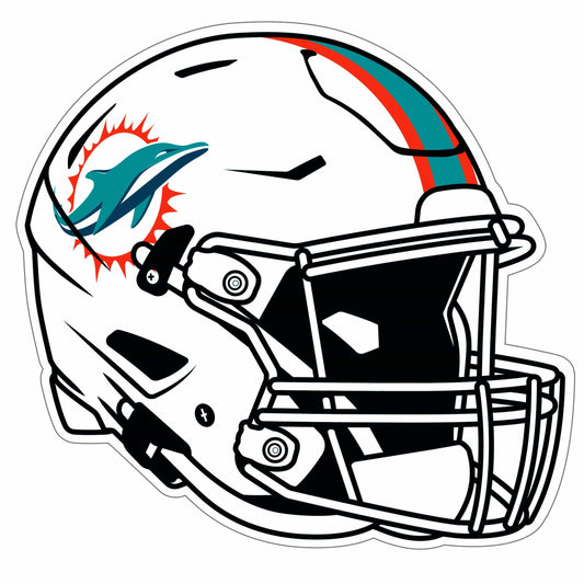 Miami Dolphins Helmet Auto Decal - Miami Dolphins