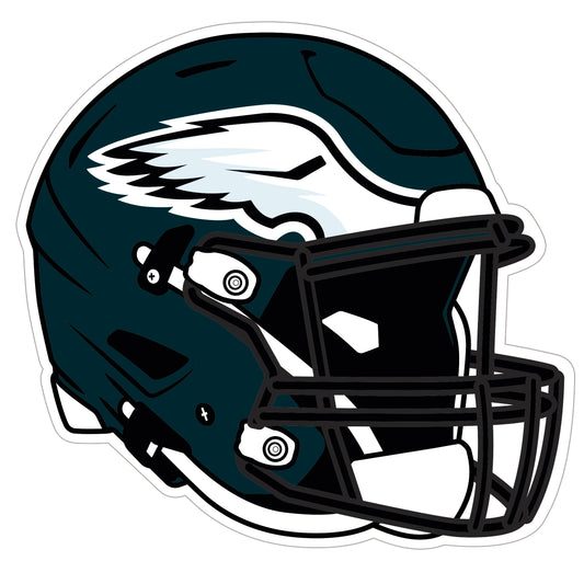 Calcomanía para auto con casco de los Philadelphia Eagles