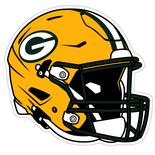 Calcomanía para auto con el casco de los Green Bay Packers