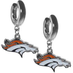 Denver Broncos Huggie Hoop Earrings - Denver Broncos