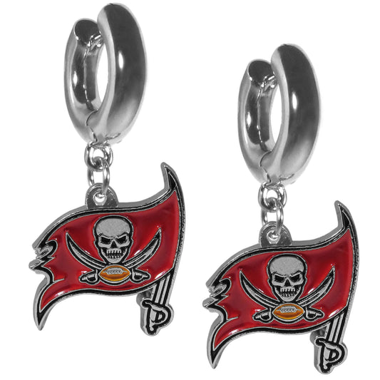 Tampa Bay Buccaneers Huggie Hoop Earrings