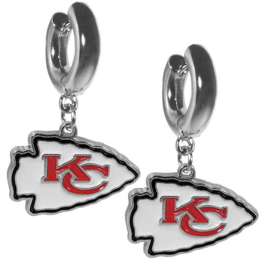 Kansas City Chiefs Huggie Hoop Earrings