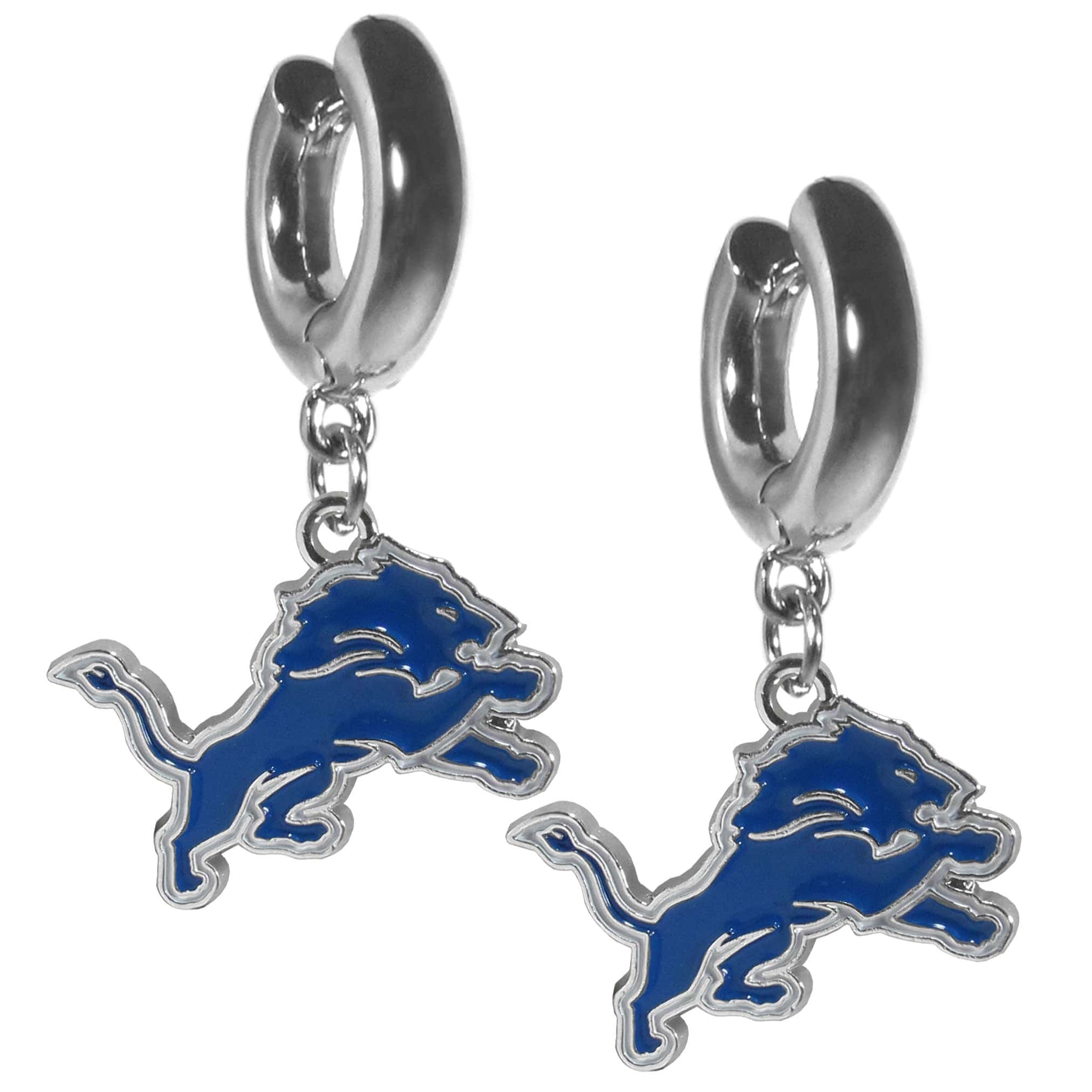 Detroit Lions Huggie Hoop Earrings - Detroit Lions