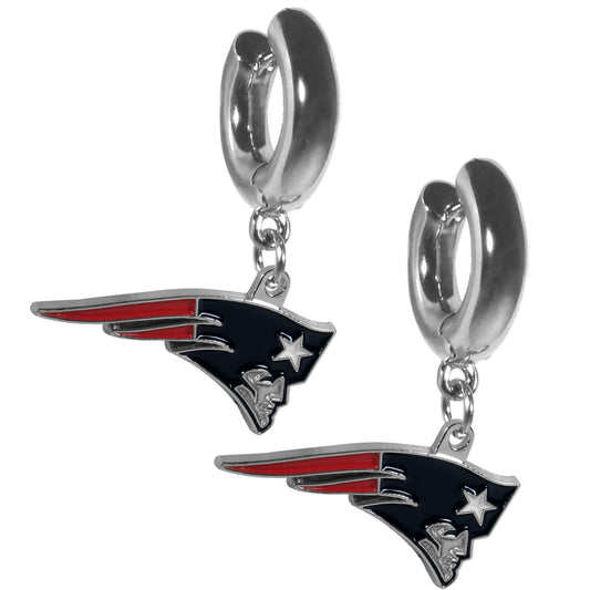 New England Patriots Huggie Hoop Earrings