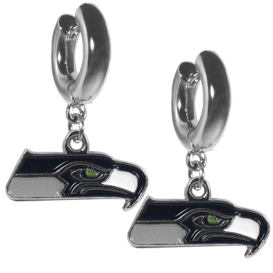 Seattle Seahawks Huggie Hoop Earrings