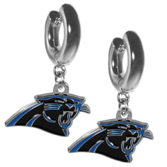 Carolina Panthers Huggie Hoop Earrings - Carolina Panthers