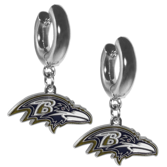 Baltimore Ravens Huggie Hoop Earrings