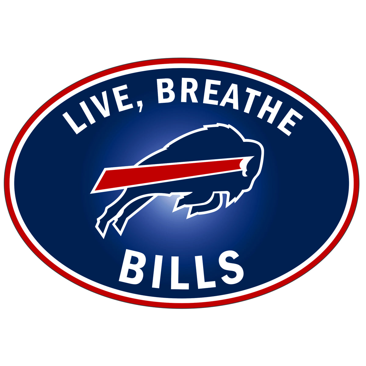 Calcomanía para auto con el logo de Buffalo Bills Live-Breath