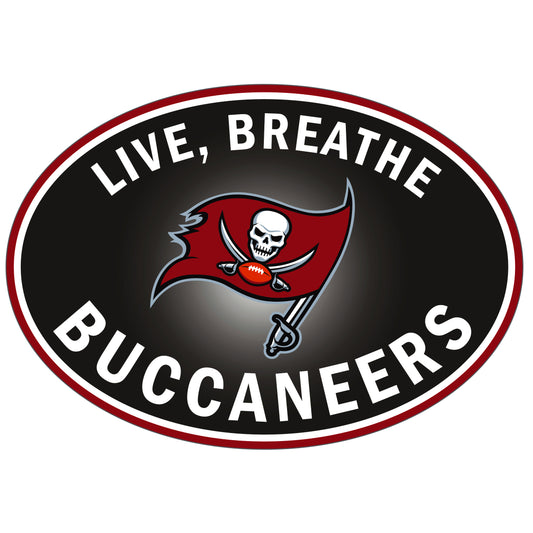 Calcomanía para auto con el logo de los Tampa Bay Buccaneers Live-Breath