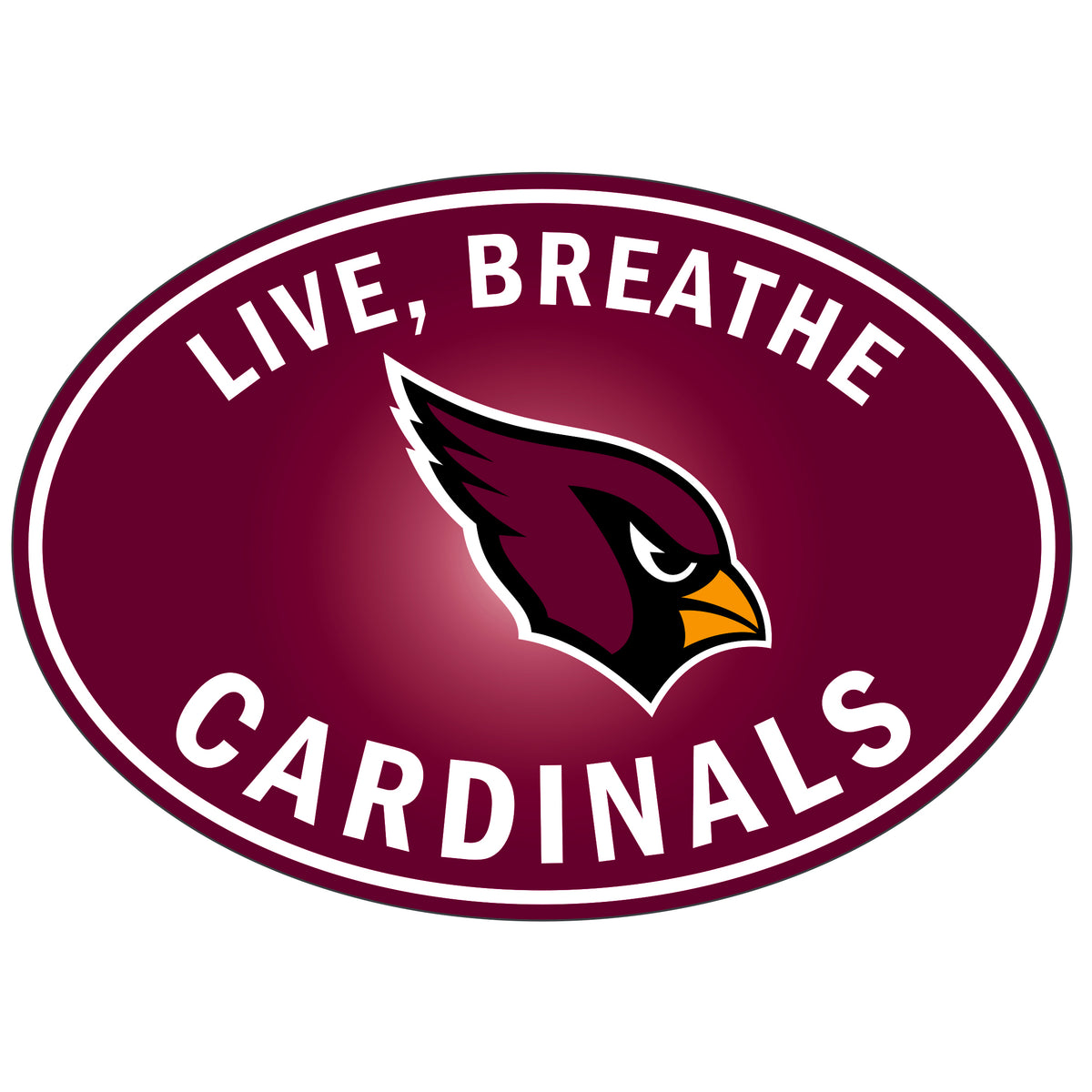 Calcomanía para auto con el logo Live-Breath de los Cardenales de Arizona