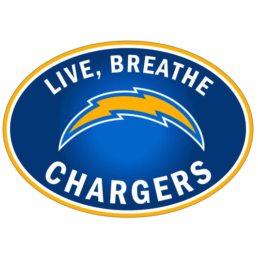 Calcomanía para auto Live-Breath de Los Angeles Chargers