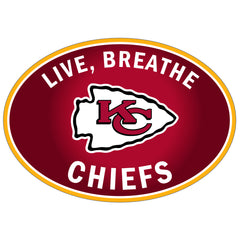 Calcomanía para auto con el logo de los Kansas City Chiefs Live-Breath