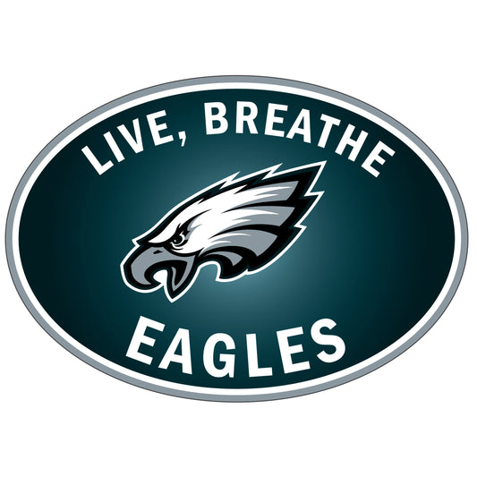 Calcomanía para auto con el logo de los Philadelphia Eagles Live-Breath