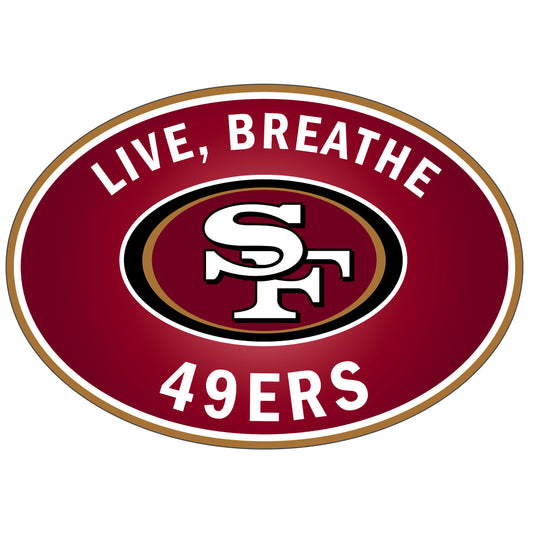 Calcomanía para auto Live-Breath de los San Francisco 49ers