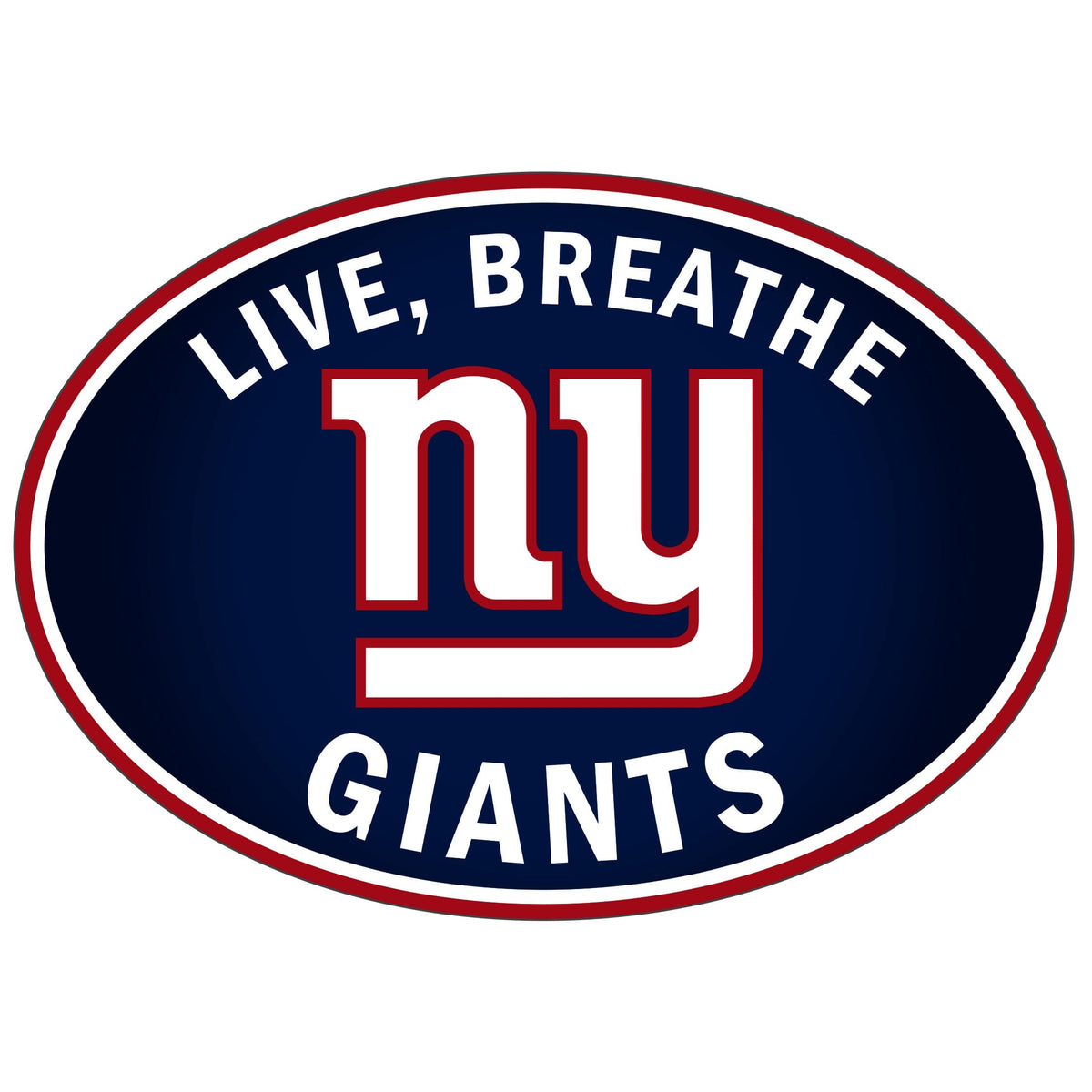 Calcomanía para auto con el logo Live-Breath de los New York Giants