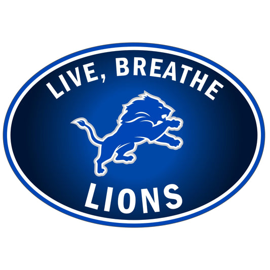 Calcomanía para auto con el logo de Detroit Lions Live-Breath