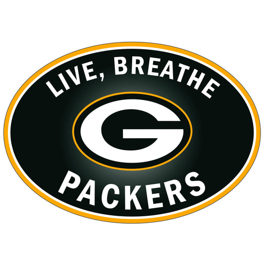 Calcomanía para auto Live-Breath de los Green Bay Packers