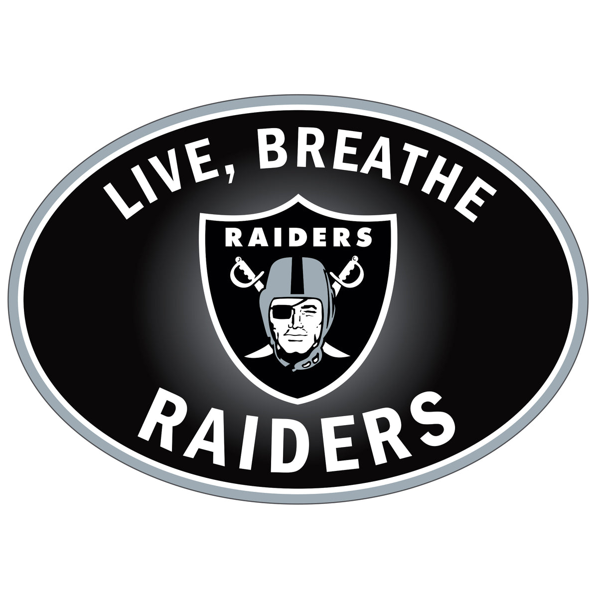 Calcomanía para auto Live-Breath de Los Vegas Raiders