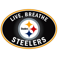 Calcomanía para auto con el logo de los Pittsburgh Steelers Live-Breath