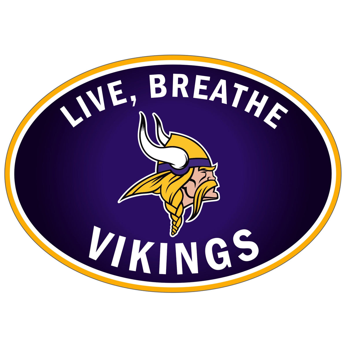 Minnesota Vikings Live-Breath Auto Decal - Minnesota Vikings