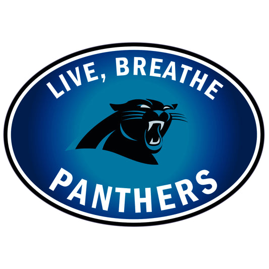 Calcomanía para automóvil con el logo de los Carolina Panthers Live-Breath