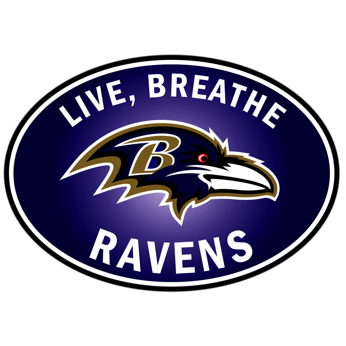 Baltimore Ravens Live-Breath Auto Decal