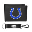 Indianapolis Colts Leather Bi-fold Wallet & Strap Key Chain