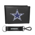 Dallas Cowboys Leather Bi-fold Wallet & Strap Key Chain